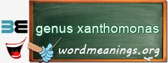 WordMeaning blackboard for genus xanthomonas